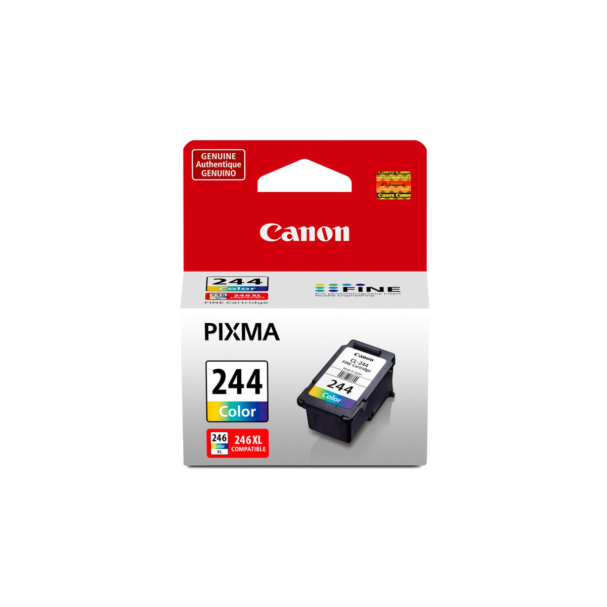 Canon CL-244 Genuine Color Ink Cartridge, Compatible with iP2820, MX492, MG2420/2520/2920/2922/2924/3020/2525, TS3120/302/302a/202/4520/3320