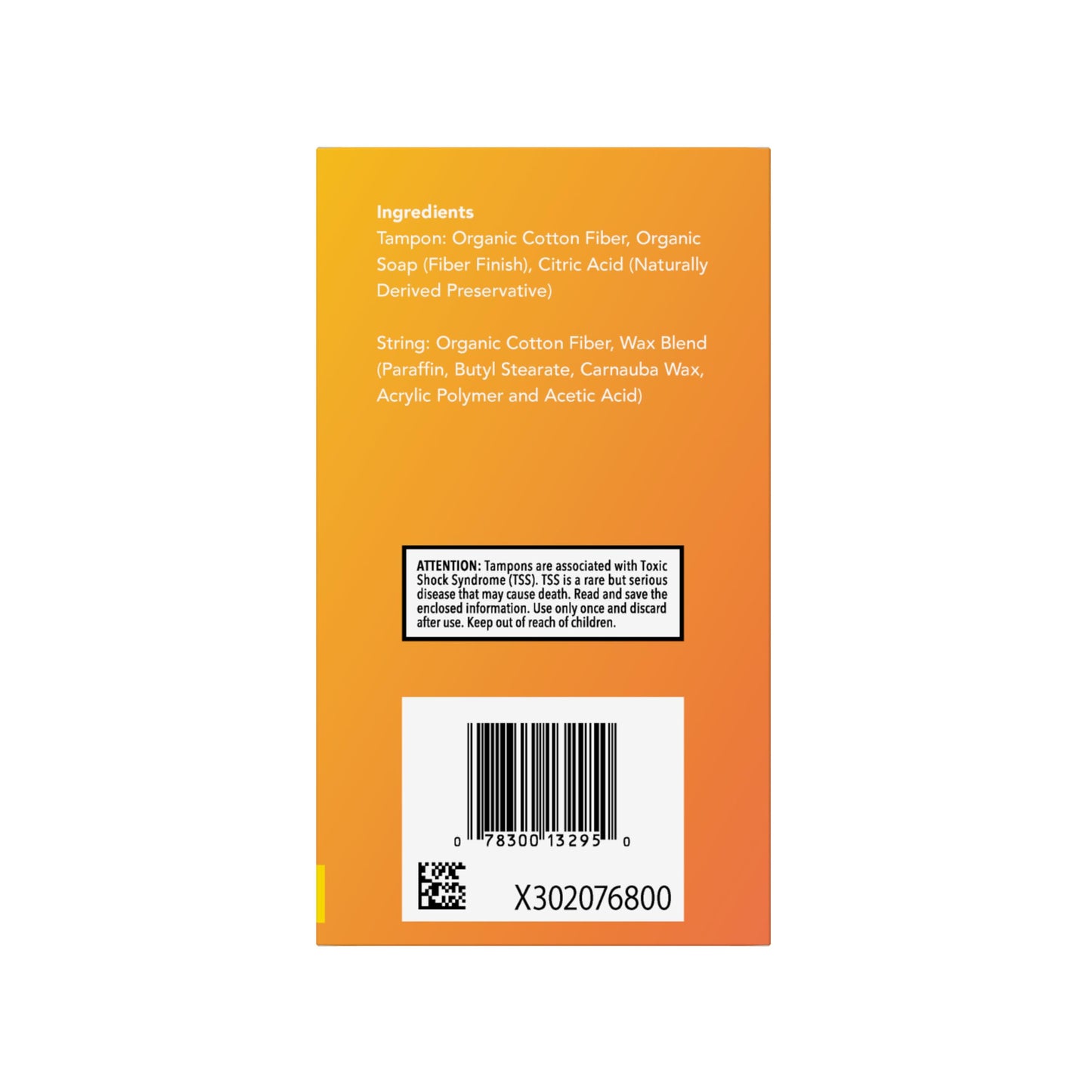 Playtex Clean Comfort Organic Cotton Tampons, Regular Absorbency, Fragrance-Free, Organic Cotton - 30ct