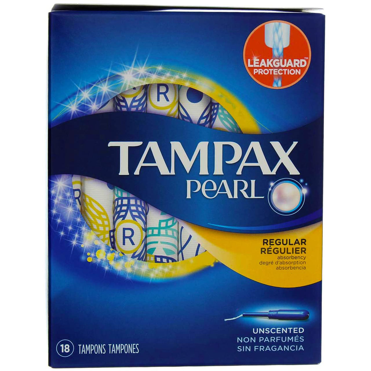 TAMPAX Pearls Plastic Regular 18CT (Pack of 8)