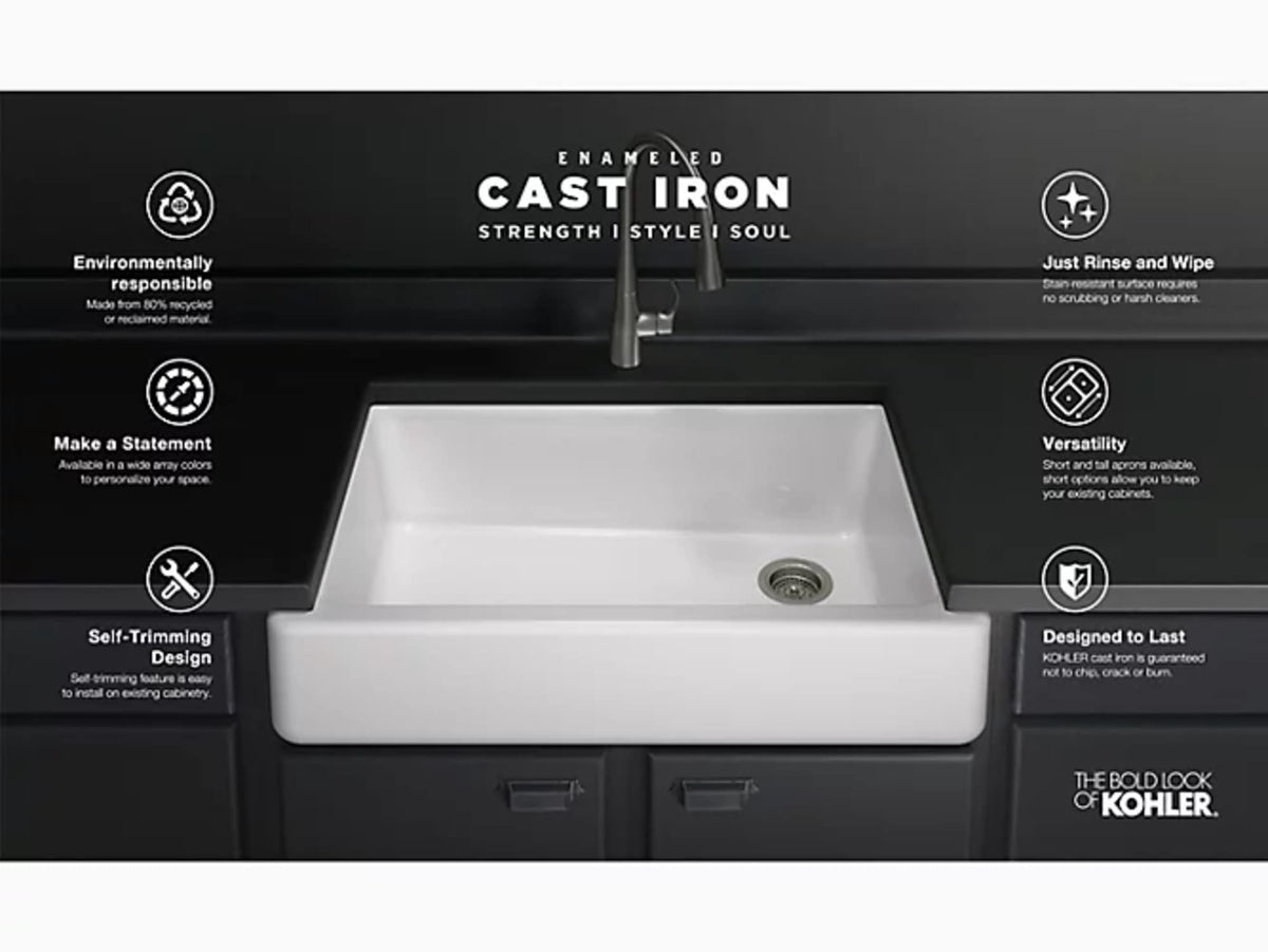 KOHLER 6449-ST Sink Racks for Whitehaven K-5826 and K-5827 Sinks, Stainless Steel
