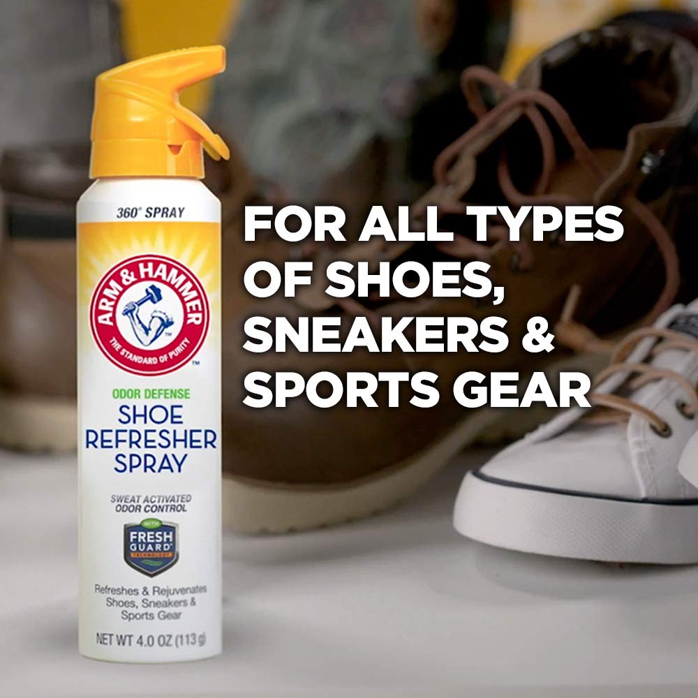 Arm & Hammer Odor Defense Shoe Refresher Spray, Fresh Scent, 4 oz