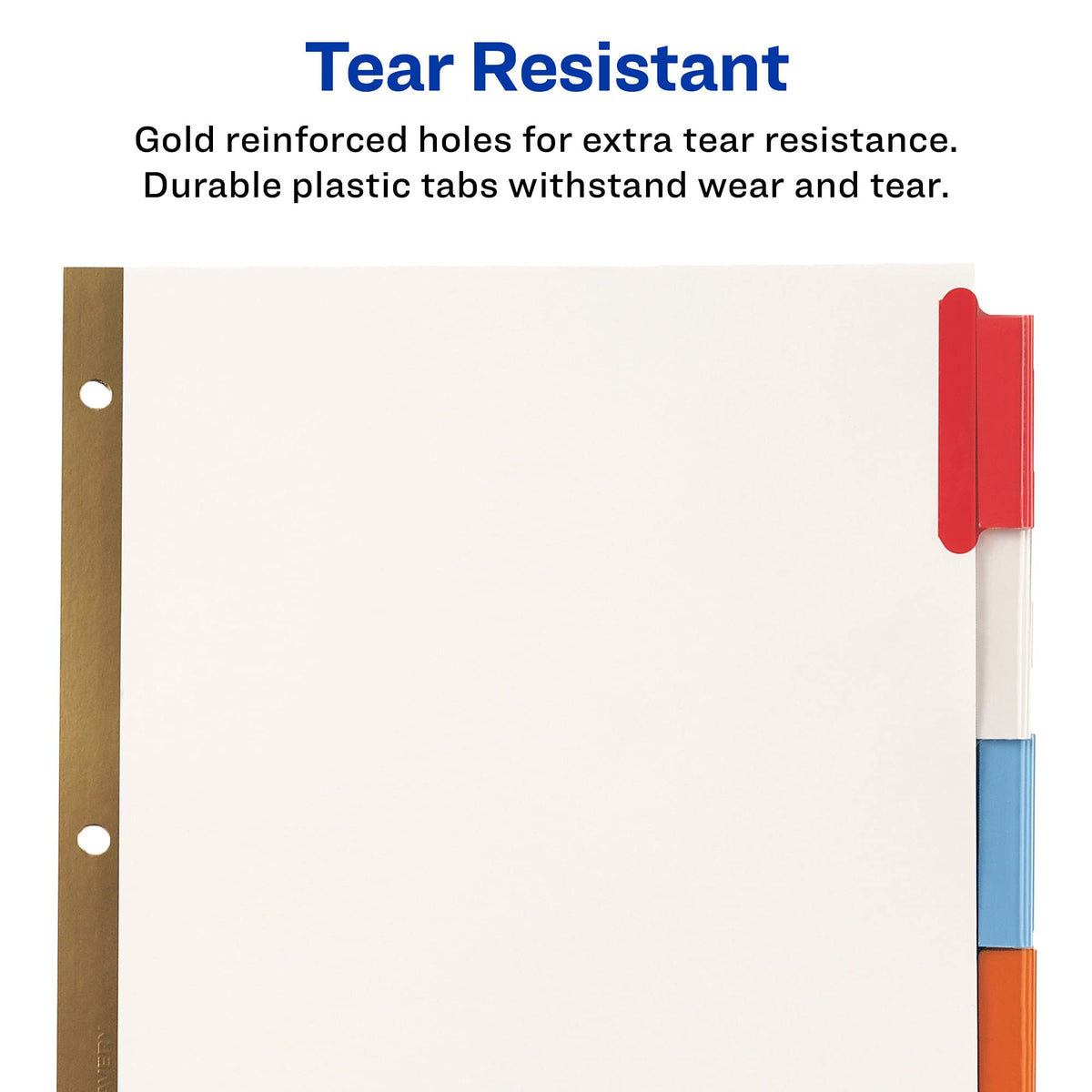 Avery 8-Tab Binder Dividers, Insertable Multicolor Big Tabs, 1 Set (11123)