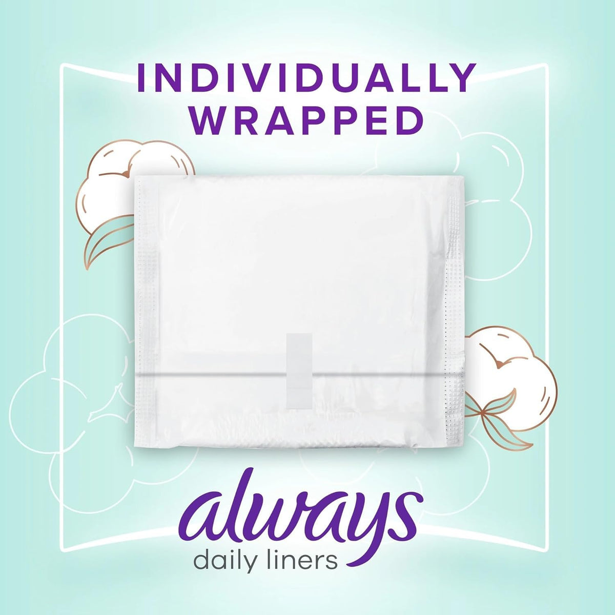 Always Pure Cotton Thin Daily Liners 200 Count (Pack of 2)