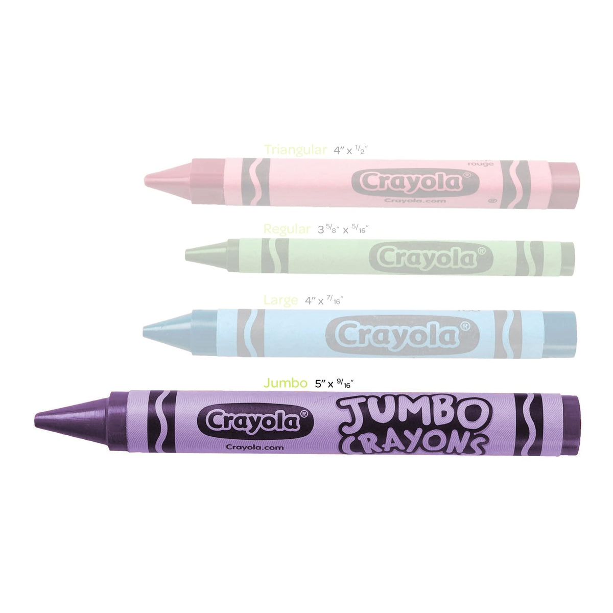 Crayola Jumbo Crayons, Assorted Colors, Great Toddler Crayons, 16 Count