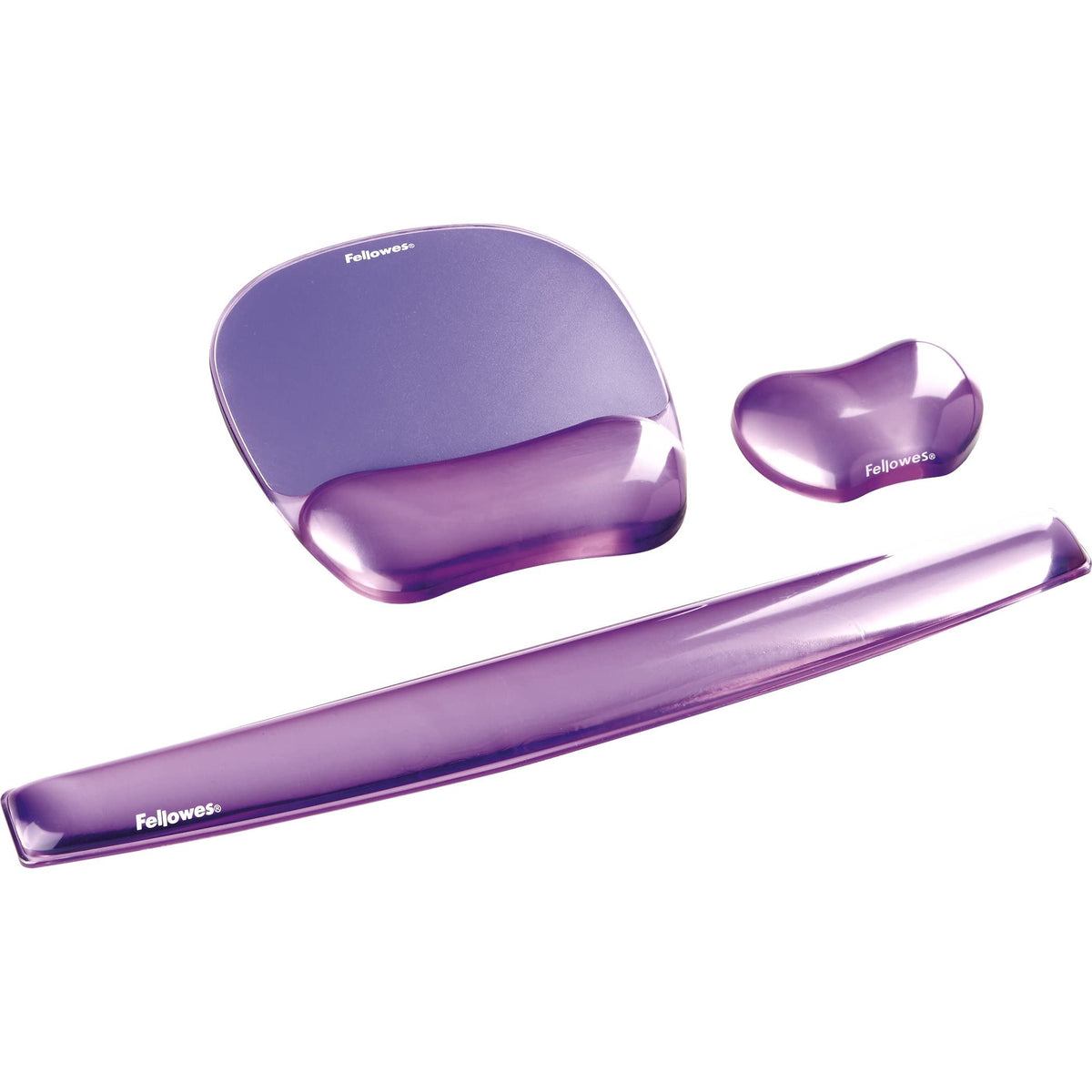 Fellowes Crystals Gel Mouse Pad with Wrist Rest - Purple (91441)