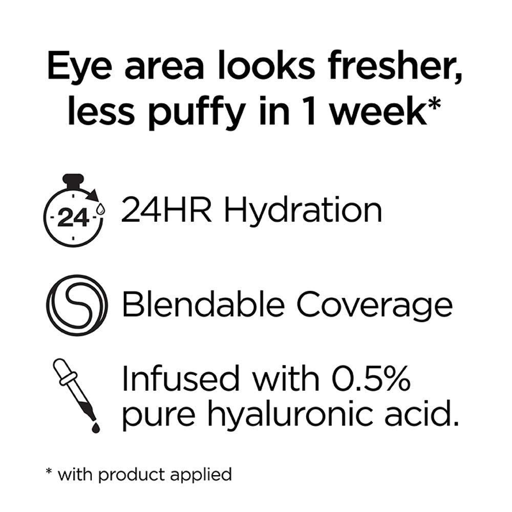 Lâ€™OrÃ©al Paris True Match Eye Cream in a Concealer, 0.5% hyaluronic acid, Dark C7-8, 0.4 fl. oz.