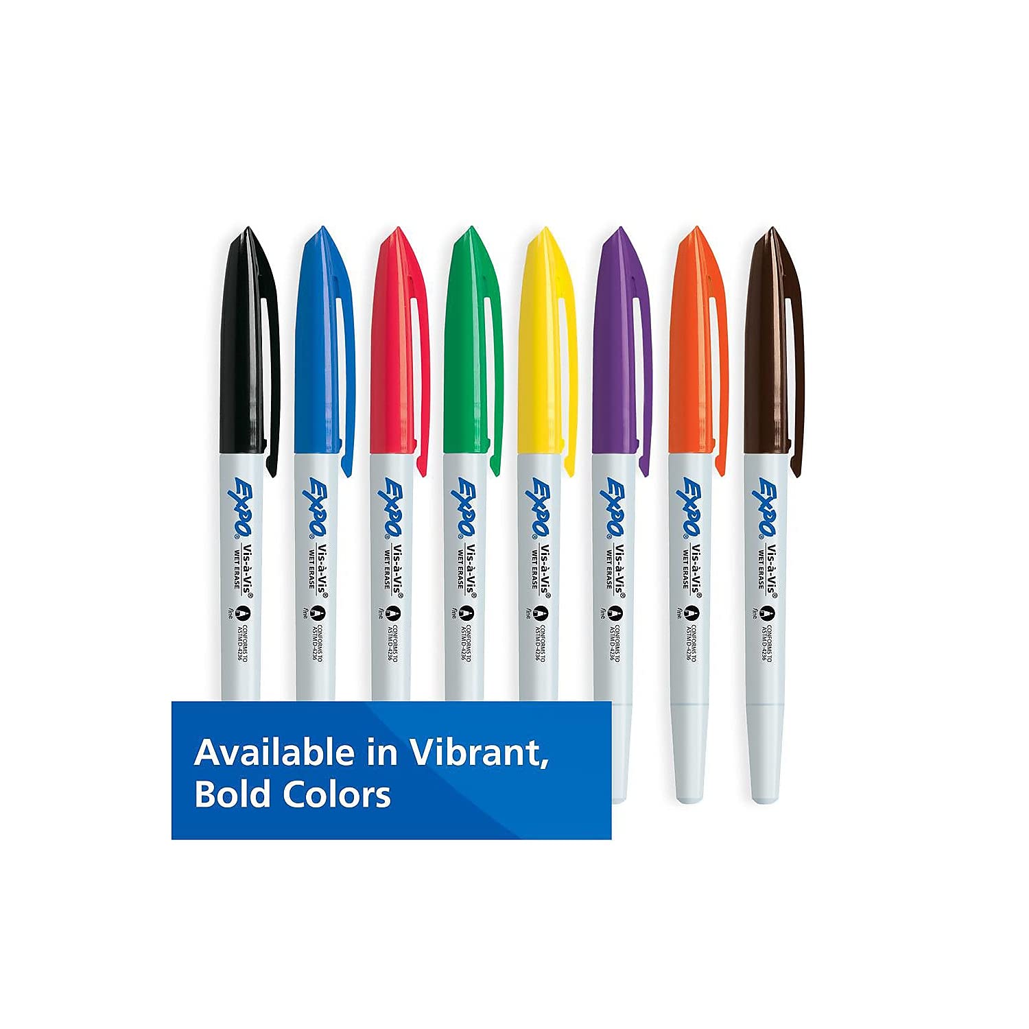 EXPO 16001 Vis-a-Vis Wet-Erase Marker Fine Point Black Dozen
