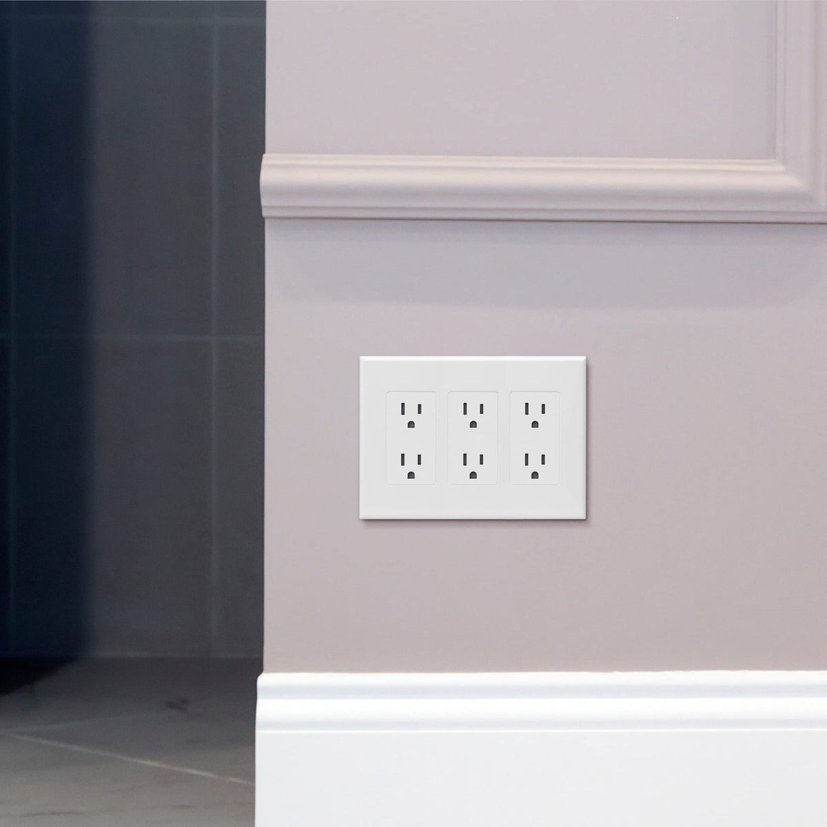 TayMac A3000W Allure Nonmetallic Wallplate Frame with Gang, White