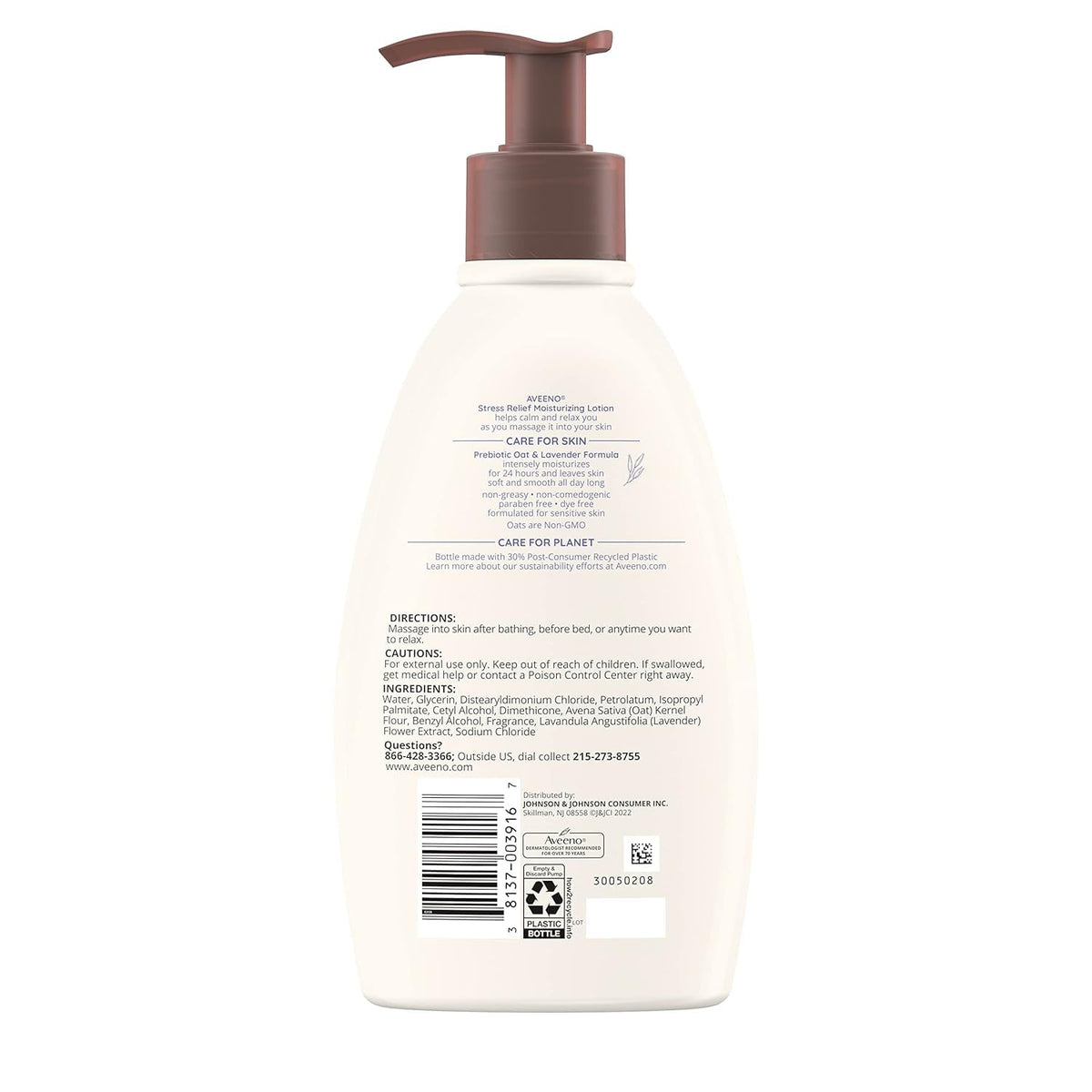 AVEENO Active Naturals Stress Relief Moisturizing Lotion 12 oz (Pack of 3)