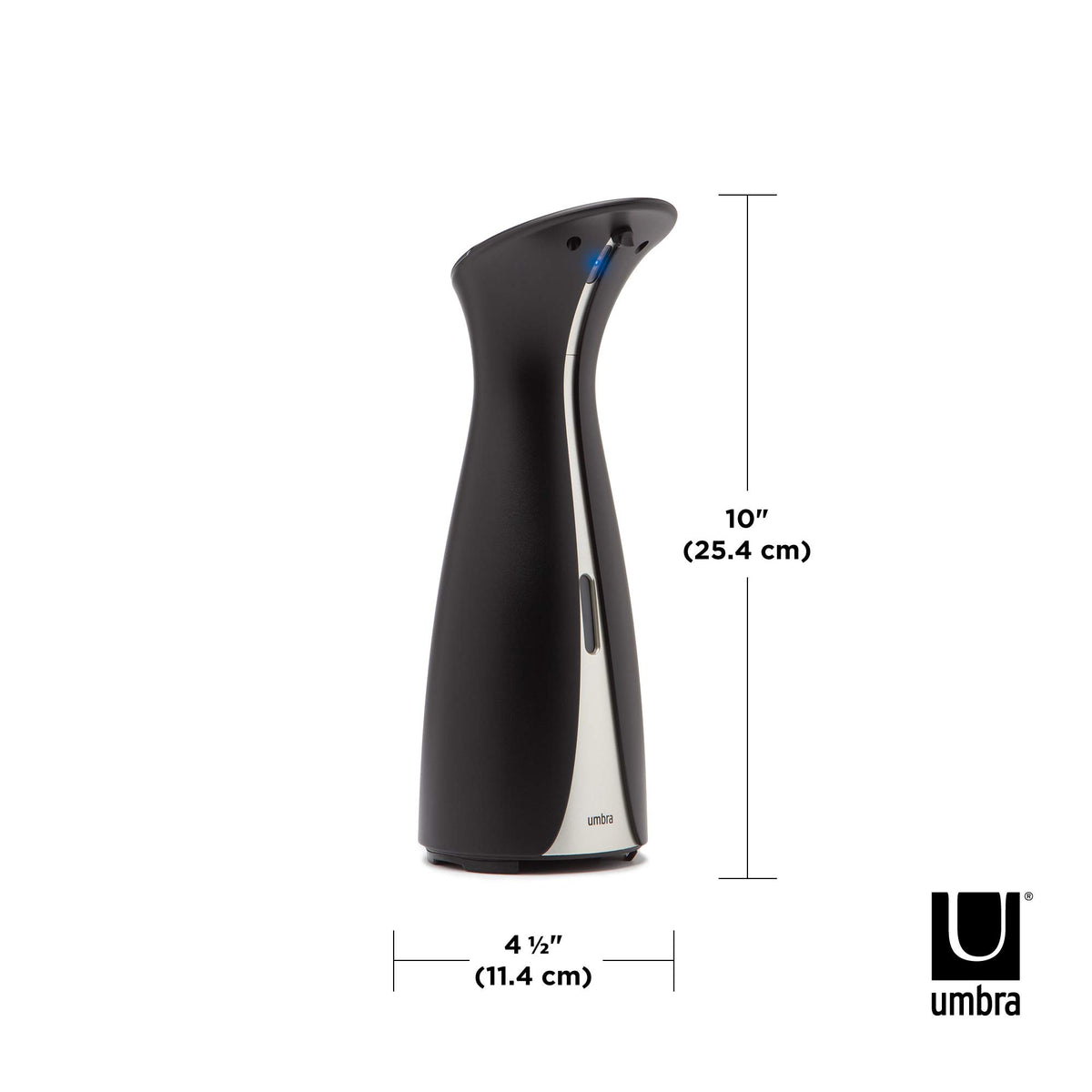 Umbra Otto Automatic Soap Dispenser Touchless, Hands Free Pump for Kitchen or Bathroom, 8.5 oz, Black