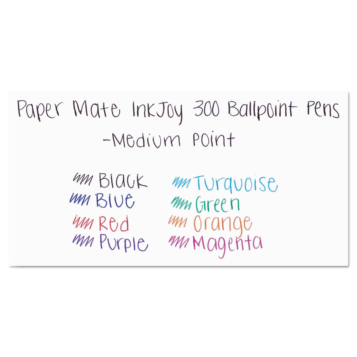 PAPER MATE 1945926 Inkjoy 300 RT Retractable Ballpoint Pen, 1mm, Assorted, 24/Pack