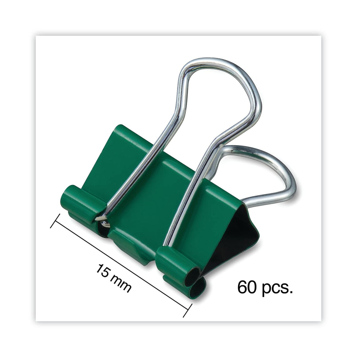 Universal UNV31027 Binder Clips with Storage Tub - Mini, Assorted (60/Pack)