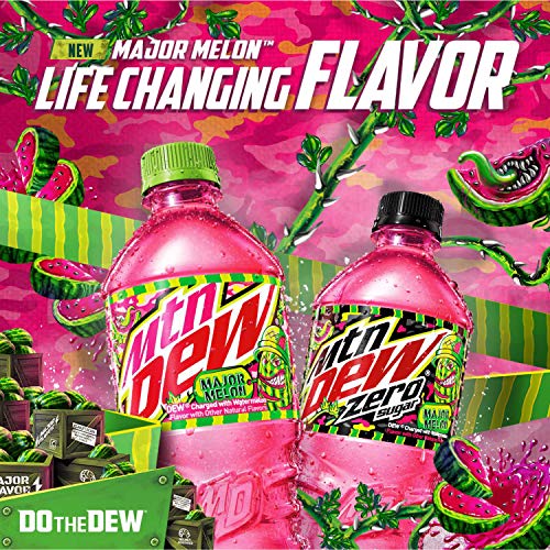 Mountain Dew Soda, Major Melon, 12oz Cans (12 Pack)