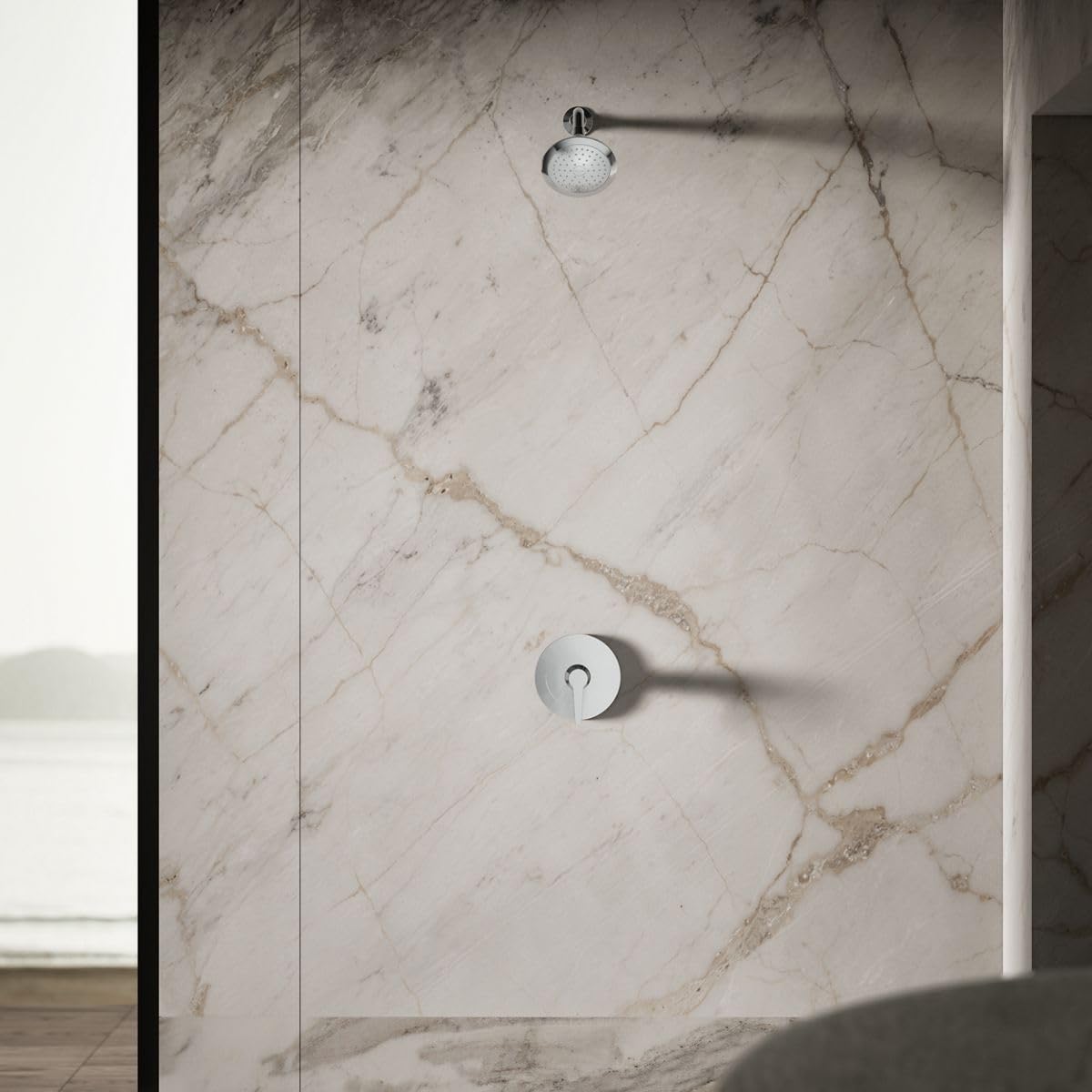 Kohler 10282-AK-CP Forté® Single-function showerhead, 2.5 gpm, Polished Chrome