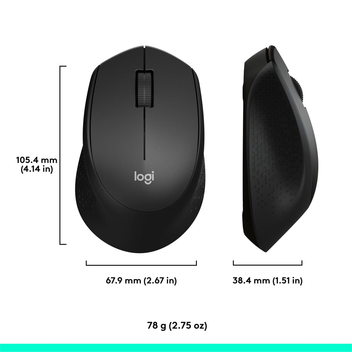 Logitech M331 Silent Plus Wireless Mouse- Black