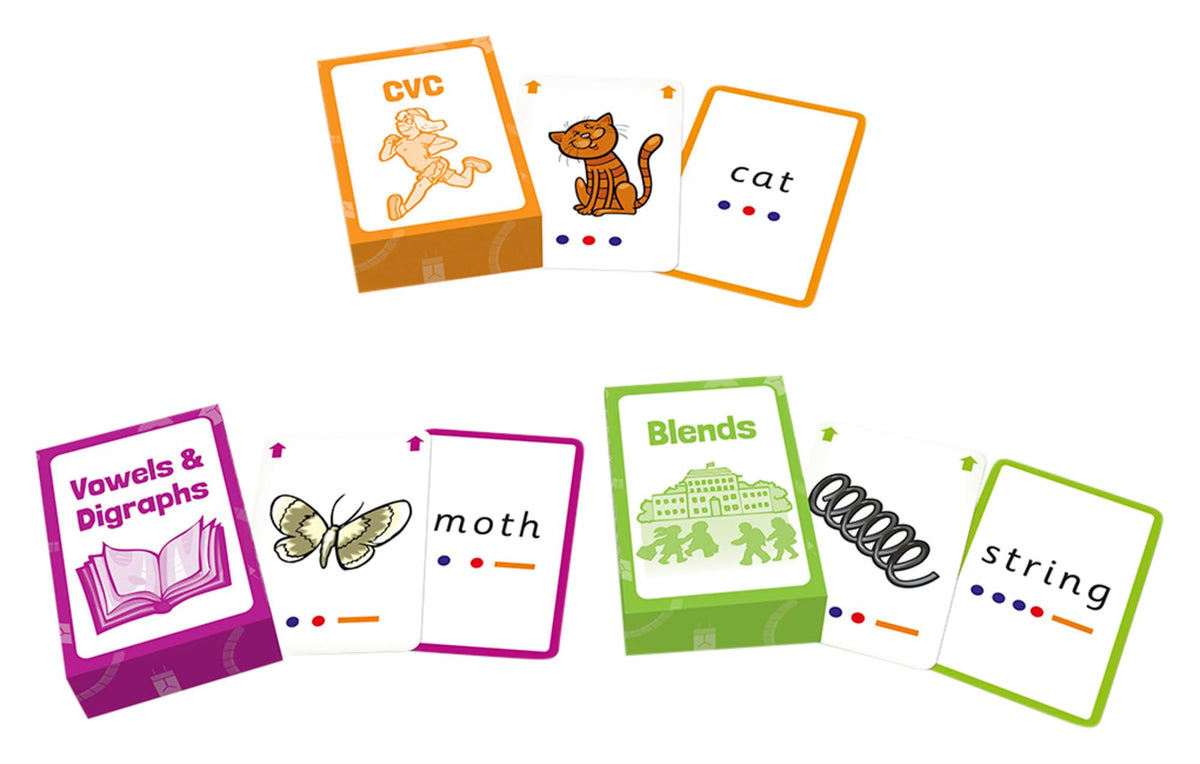 Junior Learning Decoding Flashcards, 162 Cards, Ages 5+, Language & Decoding, K-1