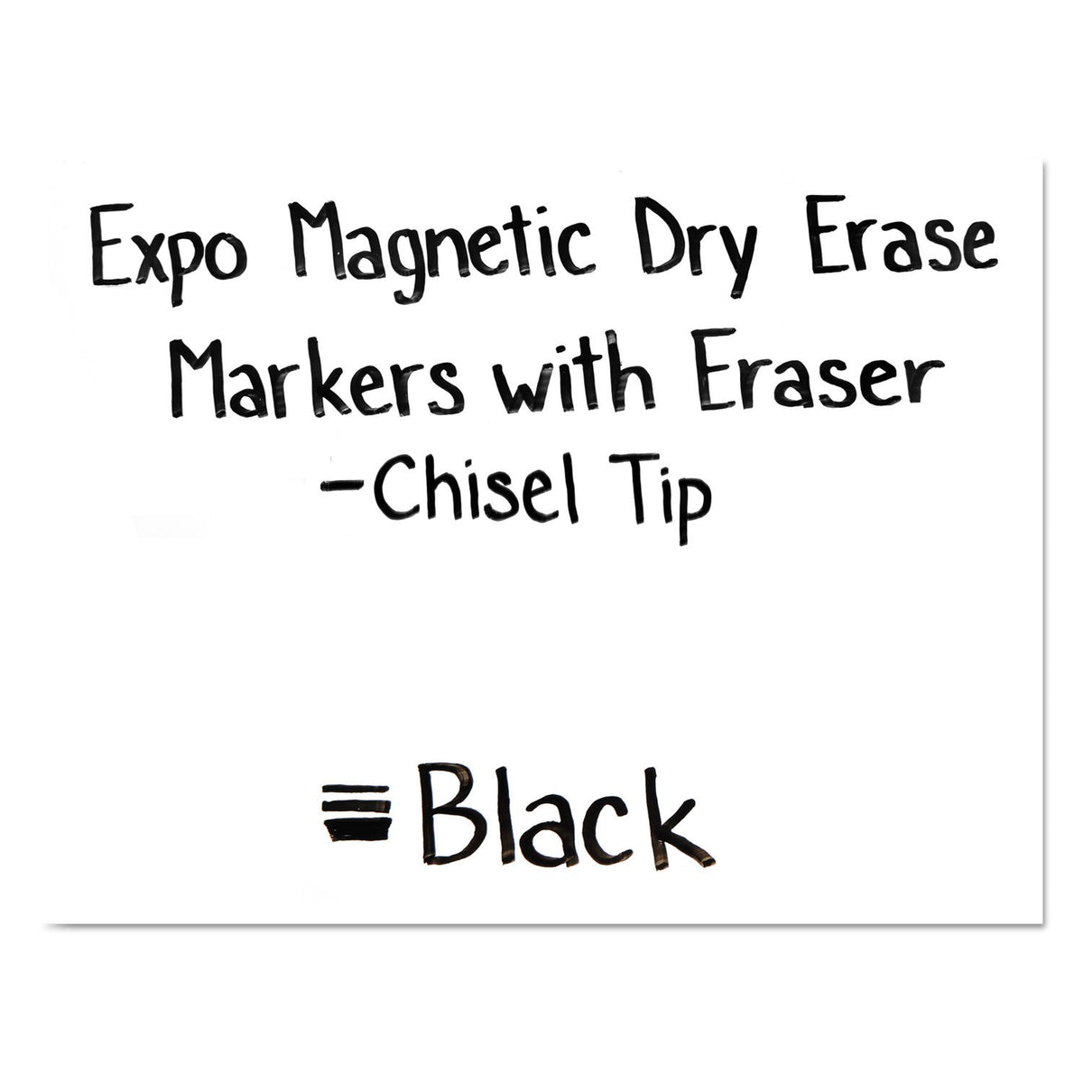 EXPO 1944729 Magnetic Dry Erase Marker Chisel Tip Black 4/Pack