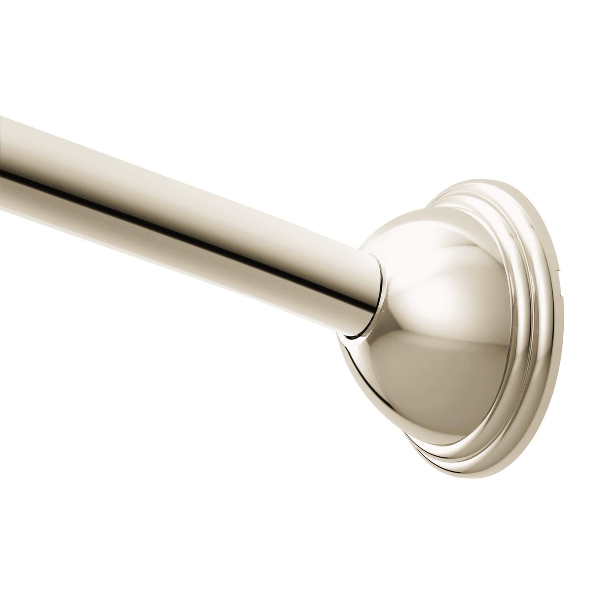 Moen Polished Nickel 54 to 72-Inch Adjustable Length Fixed Mount Single Curved Shower Rod, CSR2160NL