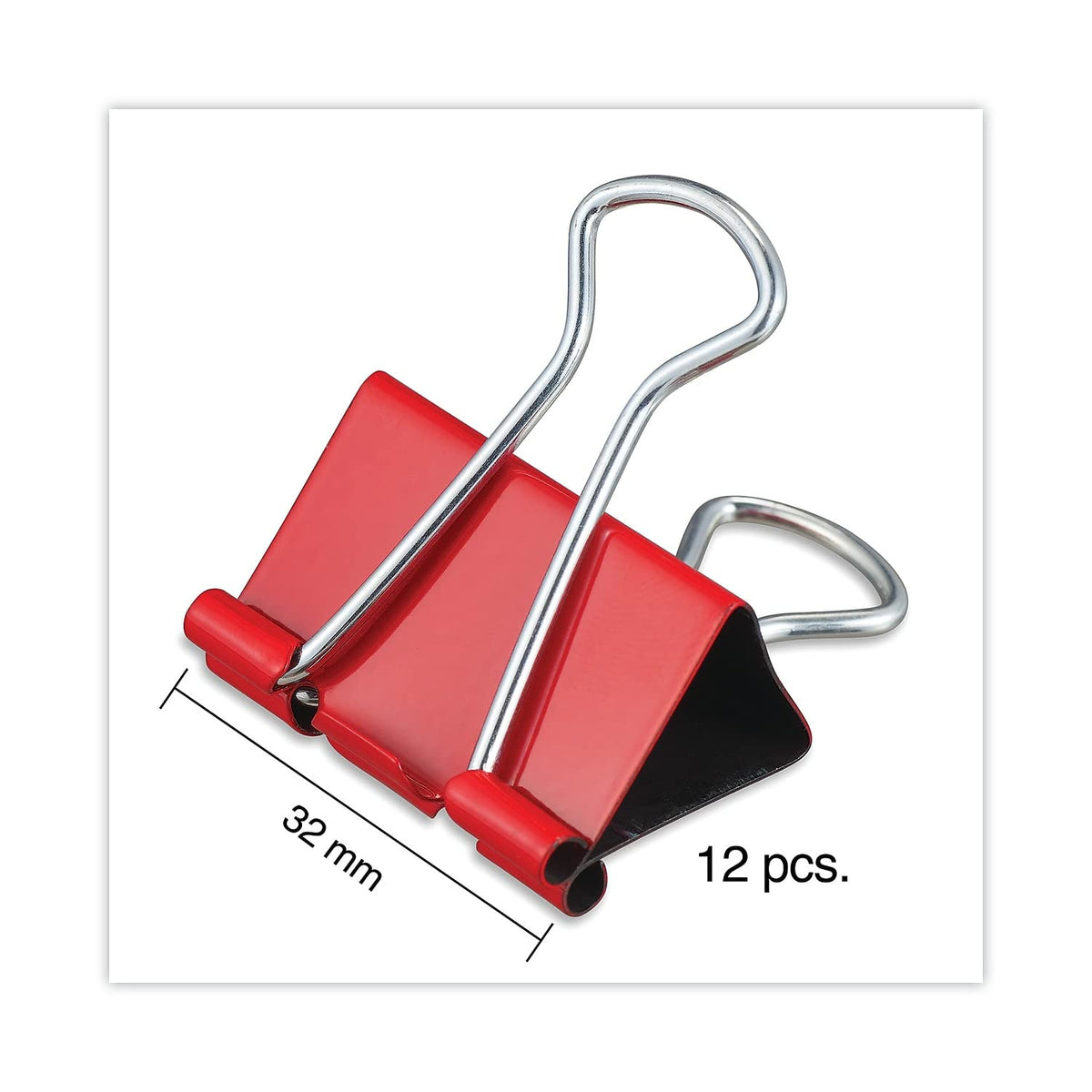 Universal UNV31029 Binder Clips with Storage Tub - Medium, Assorted (24/Pack)