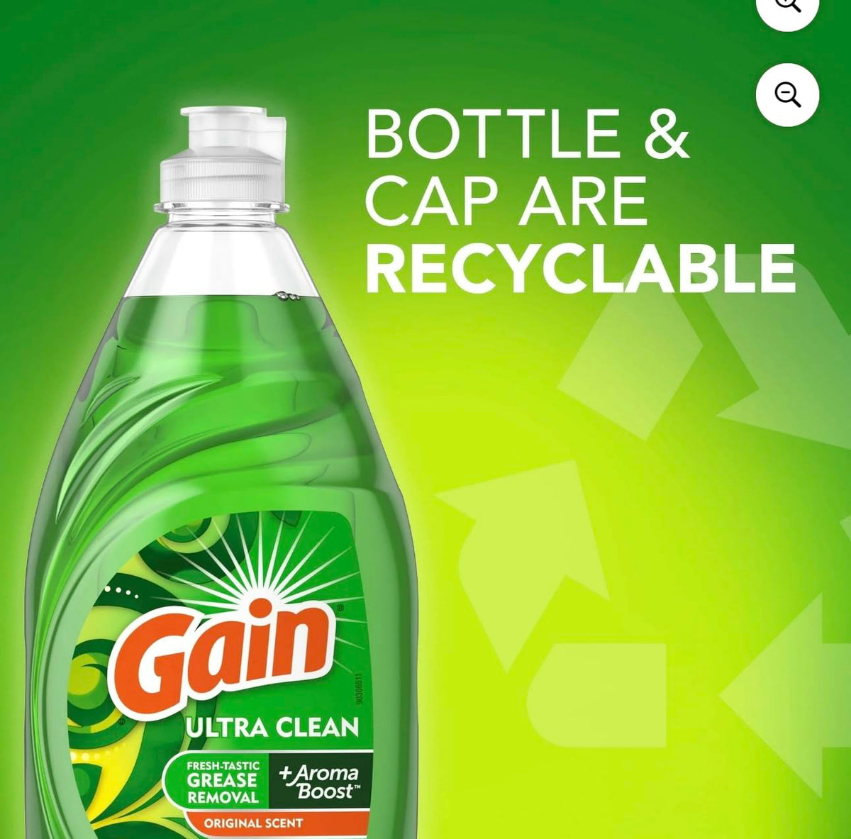 Gain Ultra Dishwashing Liquid - 8 Ounce - Original - 2 pk