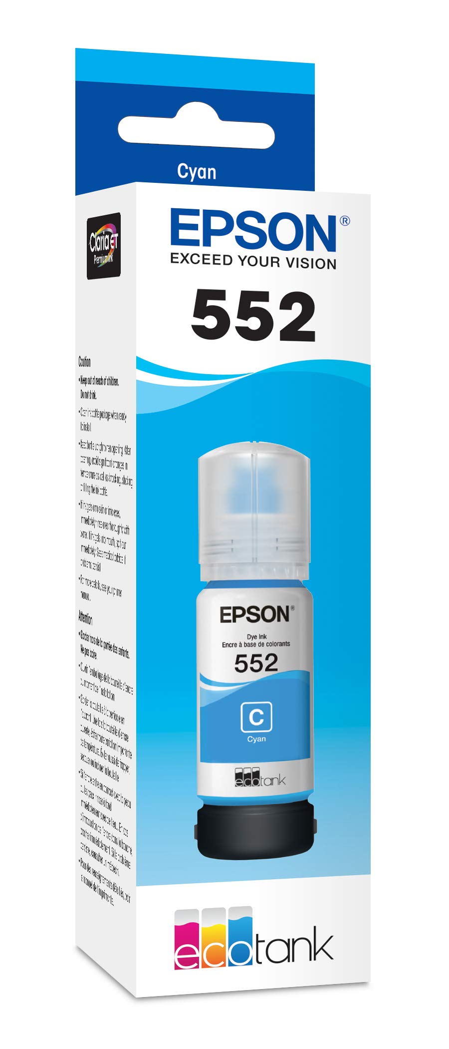 Epson Claria ET Premium T552220 High Capacity Bottle Ink - Cyan (Pack of 2)