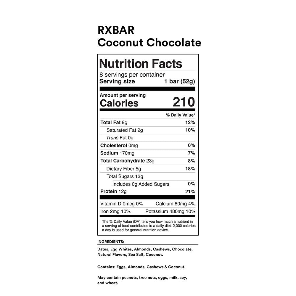 RXBAR Protein Bar, Variety Pack, 3 Flavors (6 Boxes, 24 Bars)