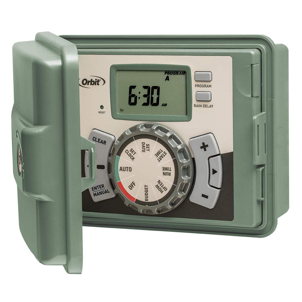Orbit 57894 4-Station Outdoor Swing Panel Sprinkler System Timer