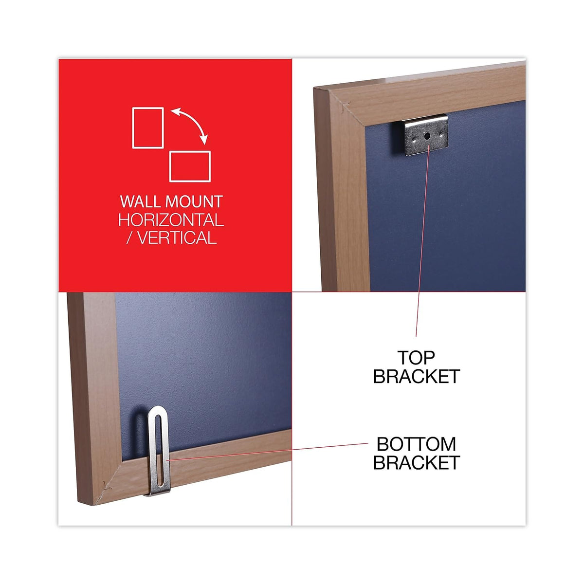 Universal Dry Erase Board, Melamine, 36 x 24, Oak Frame (UNV43619)