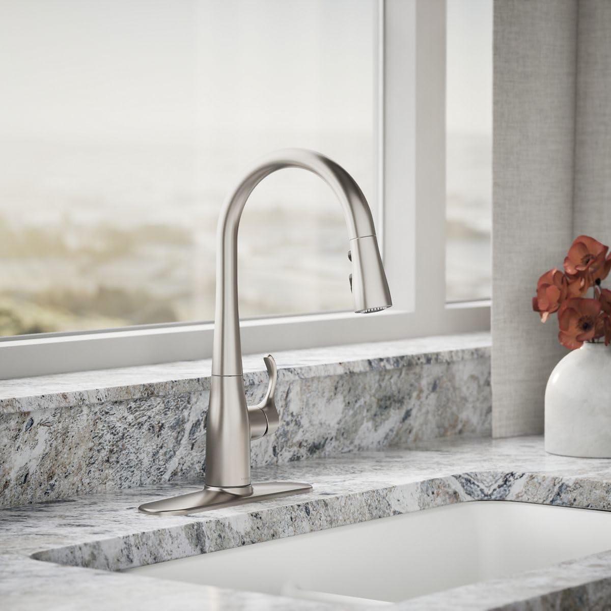 KOHLER K-597-VS Simplice Kitchen Faucet, One Size, Vibrant Stainless