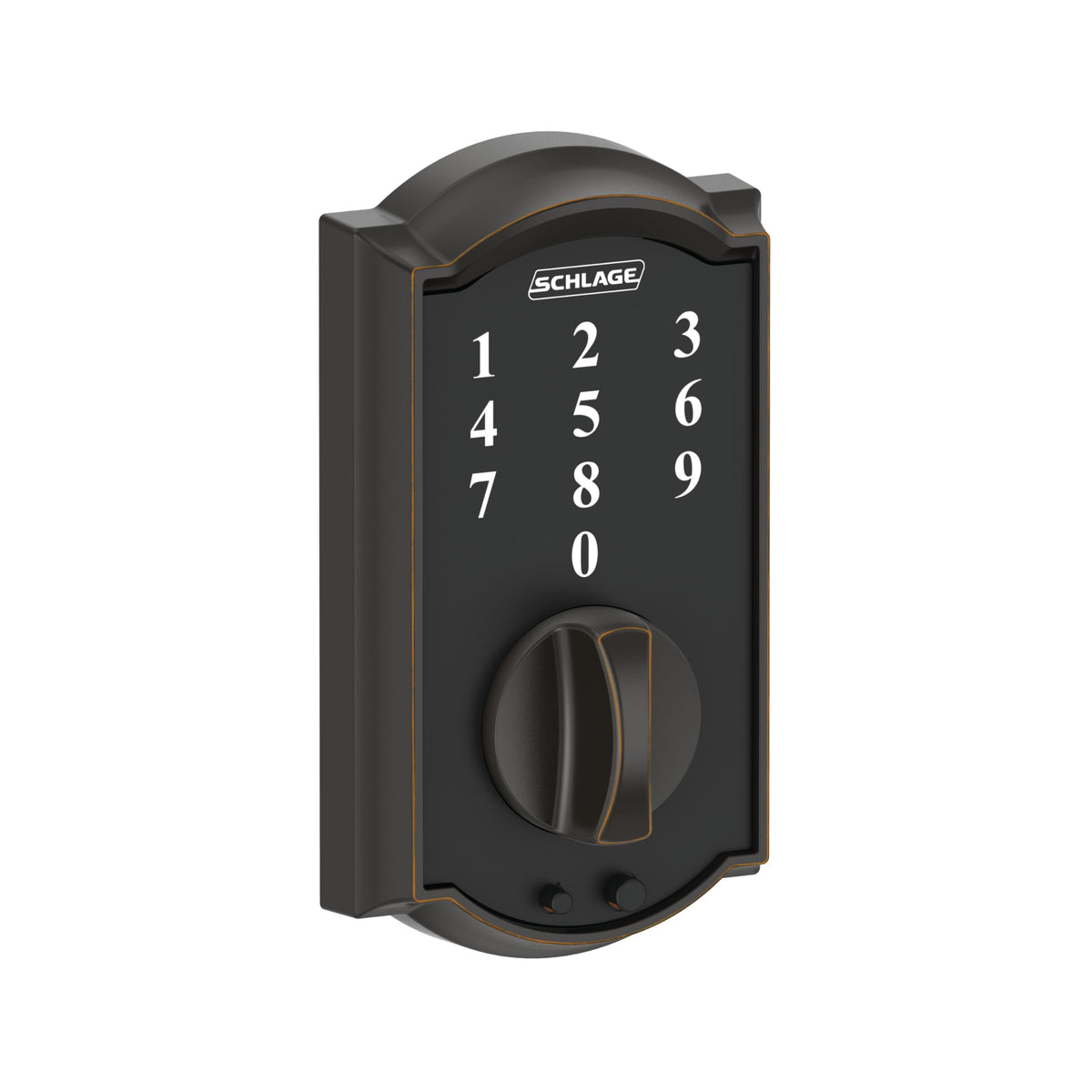 SCHLAGE BE375 CAM 716 Camelot Touch Deadbolt, Aged Bronze