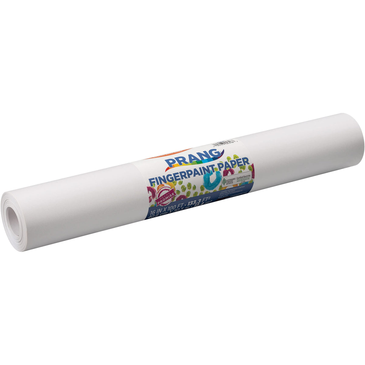 Prang (Formerly Art Street) Fingerpaint Paper Roll, White, 16" x 100', 1 Roll
