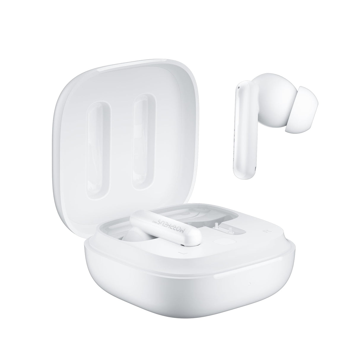 Nemesis ANC Wireless Noise Cancelling Headphones TW2750W, in Ear Blueooth Earphones, Pure White