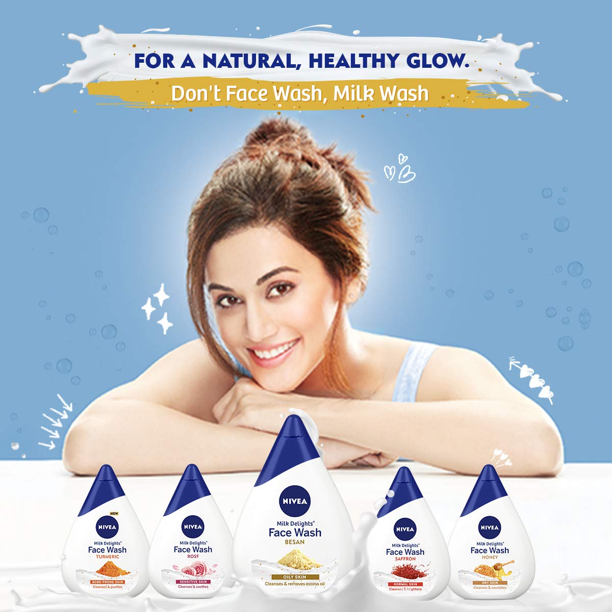 NIVEA Face Wash, Milk Delights Fine Gramflour(Oily Skin), 100ml