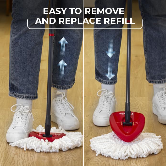 O-Cedar EasyWring Spin Mop Head Replacement (Pack of 6) | Machine Washable | Reusable | Packaging May Vary