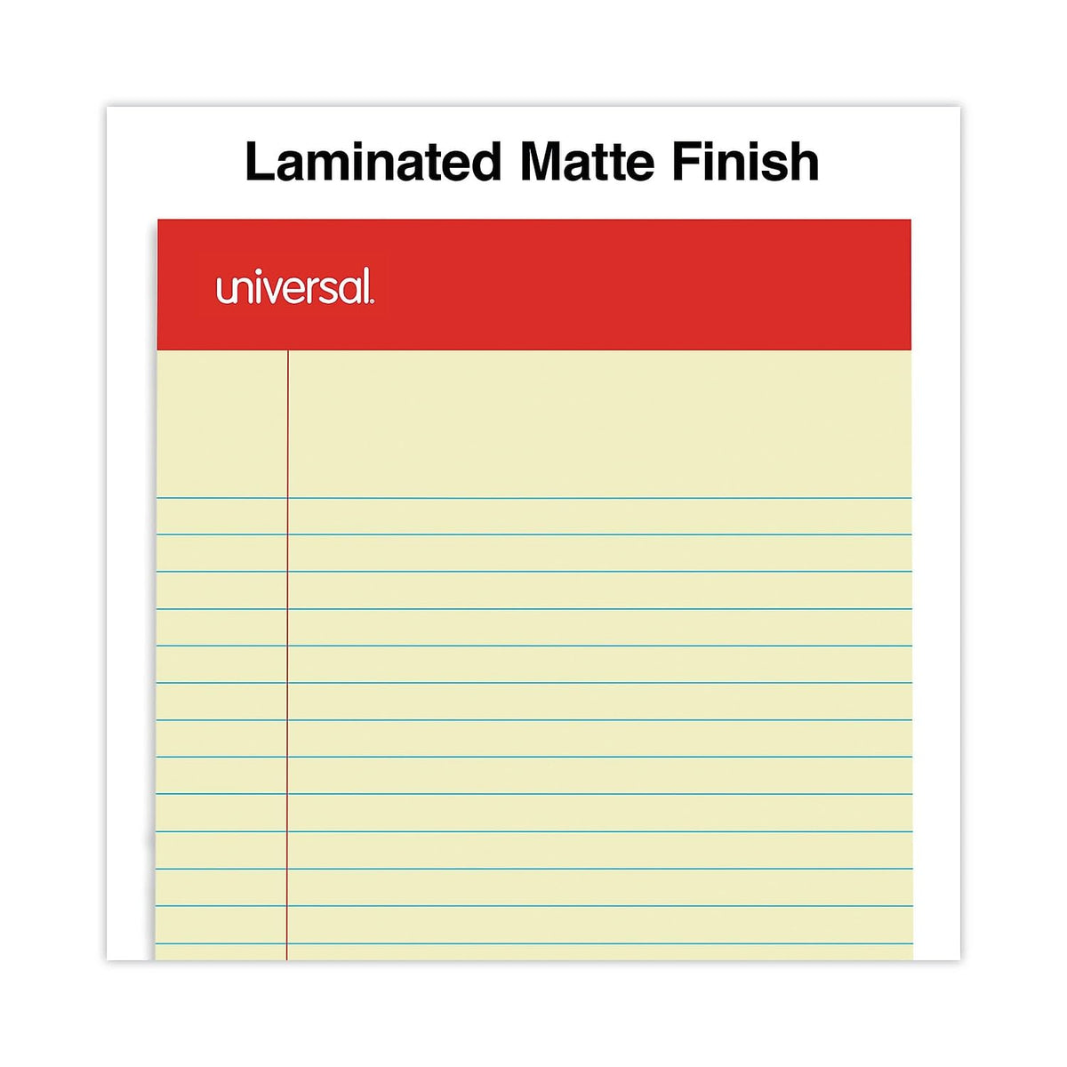 Universal 46200 Perforated Edge Writing Pad, Narrow Rule, 5 x 8, Canary, 50 Sheet (Pack of 12)