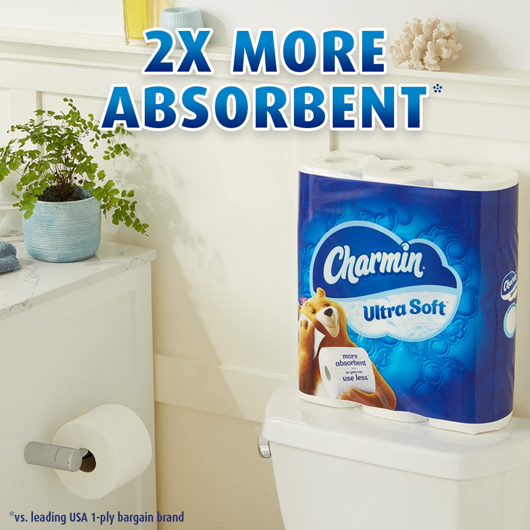 Charmin Ultra Soft Toilet Paper 12 Super Mega Rolls, 366 Sheets Per Roll