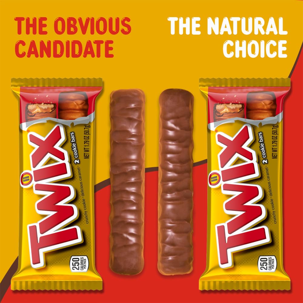 TWIX Bulk Chocolate Candy Individually Wrapped - Full Size, Caramel Chocolate Cookie Candy Bar, 36-Count Box