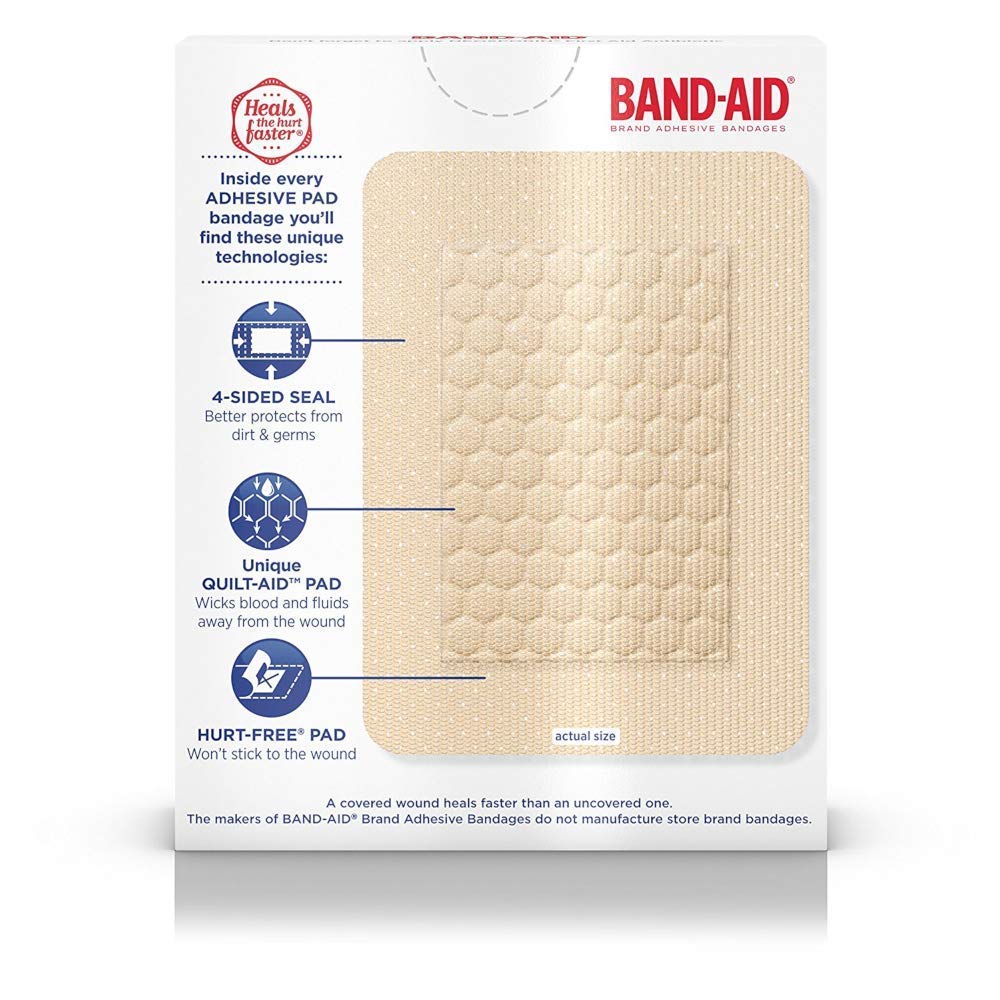 BAND-AID Adhesive Pads Comfort-Flex Large 10 Each (Pack of 6)