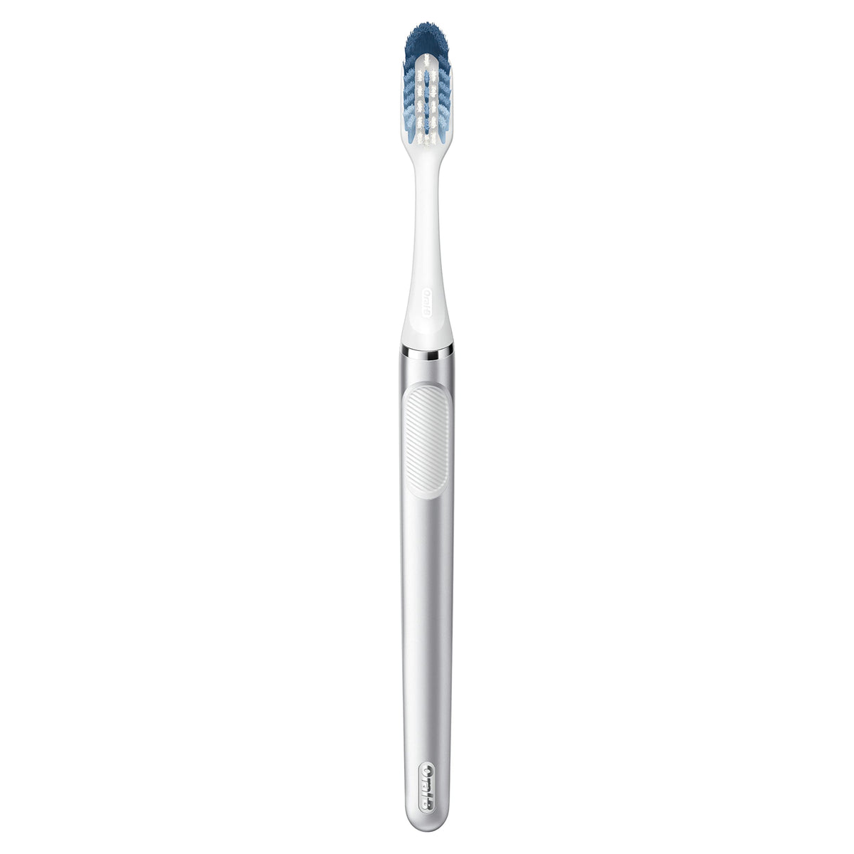 Oral-B Clic Toothbrush, Chrome White, with 1 Replaceable Brush Head and Magnetic Holder