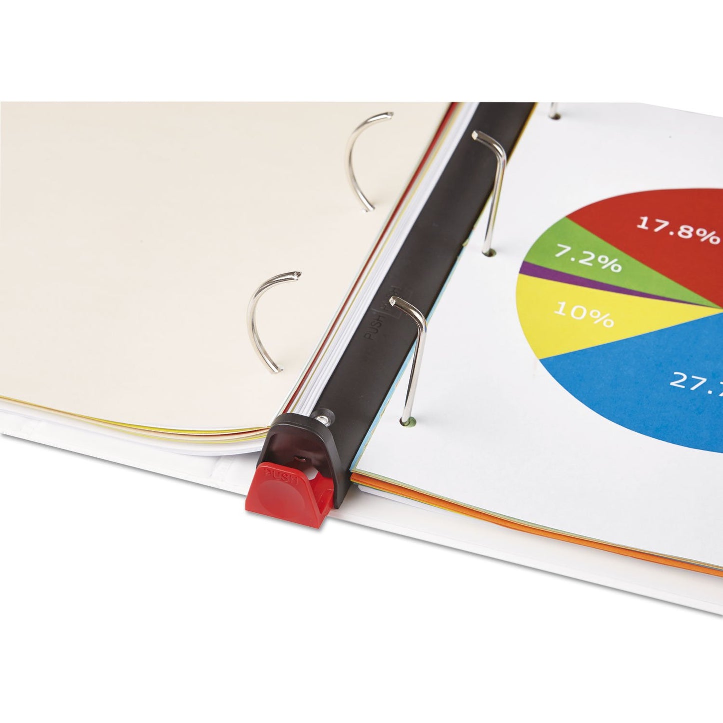 Universal UNV30752 3 in. Capacity 11 in. x 8.5 in. 3 Rings Deluxe Easy-to-Open D-Ring View Binder - White