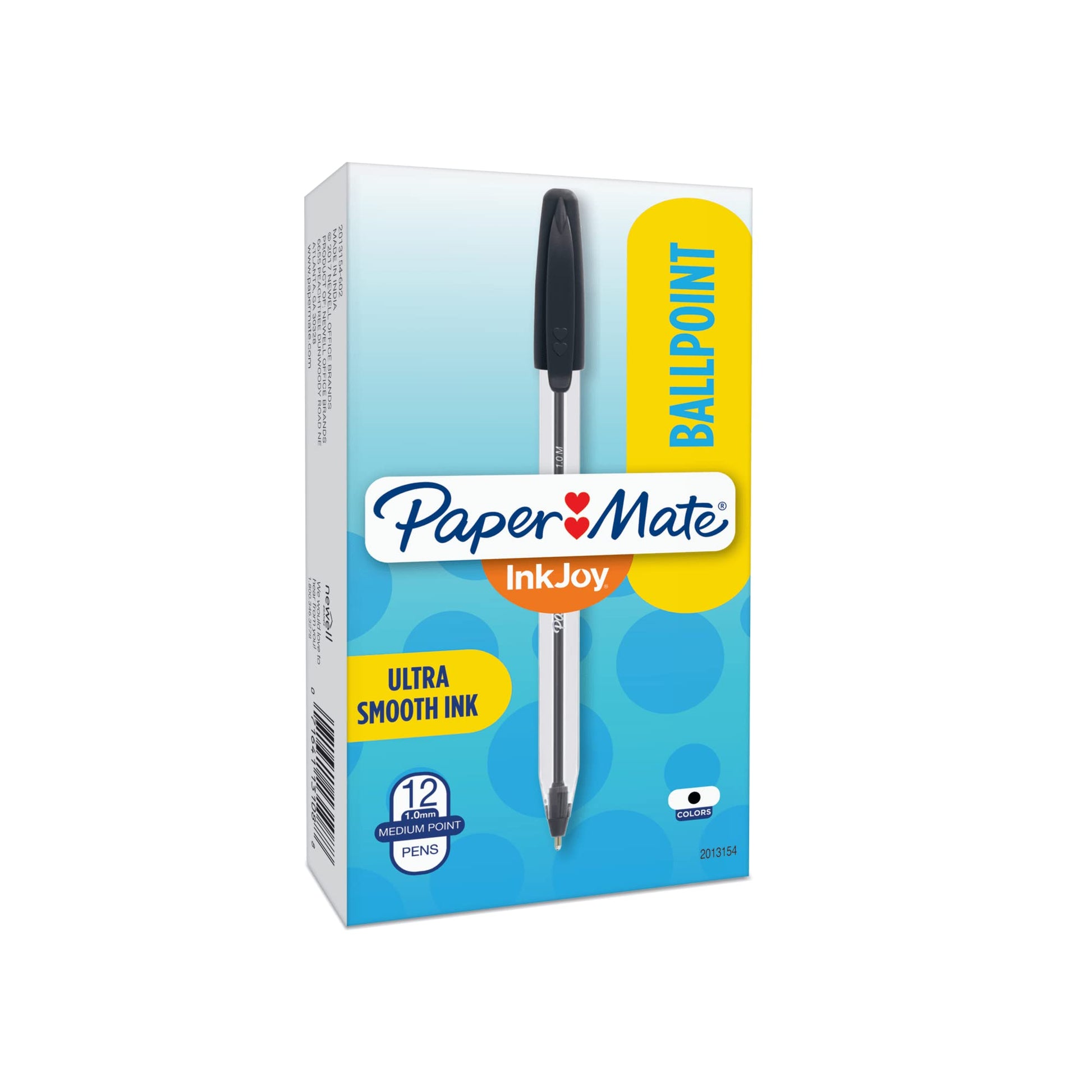 Paper Mate InkJoy 50ST Ballpoint Pens, Medium Point (1.0mm), Black, 12 Count