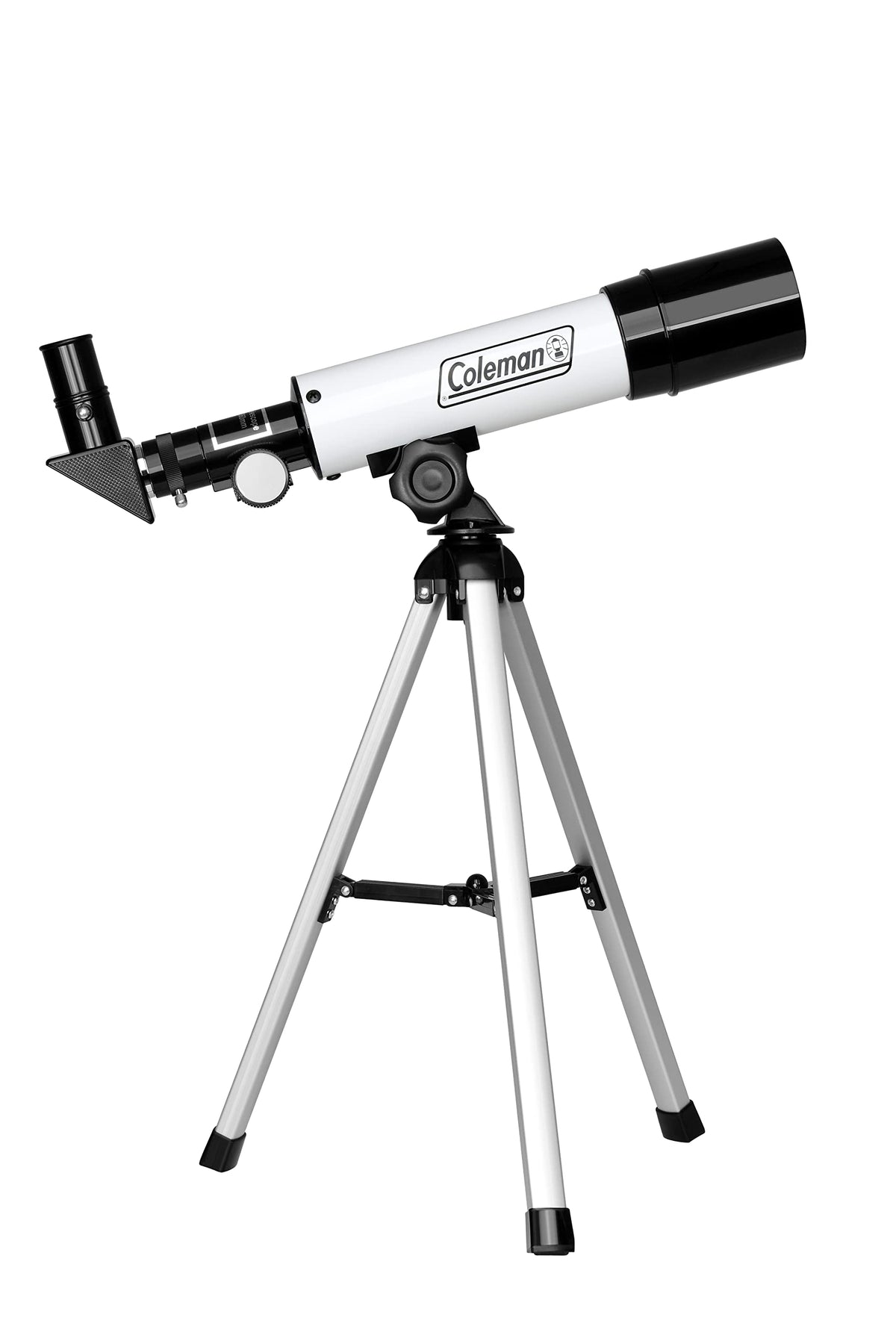 Coleman 360x50 Refractor Telescope Kit with Heavy-Duty Carrying Case, C36050 - Elegant White