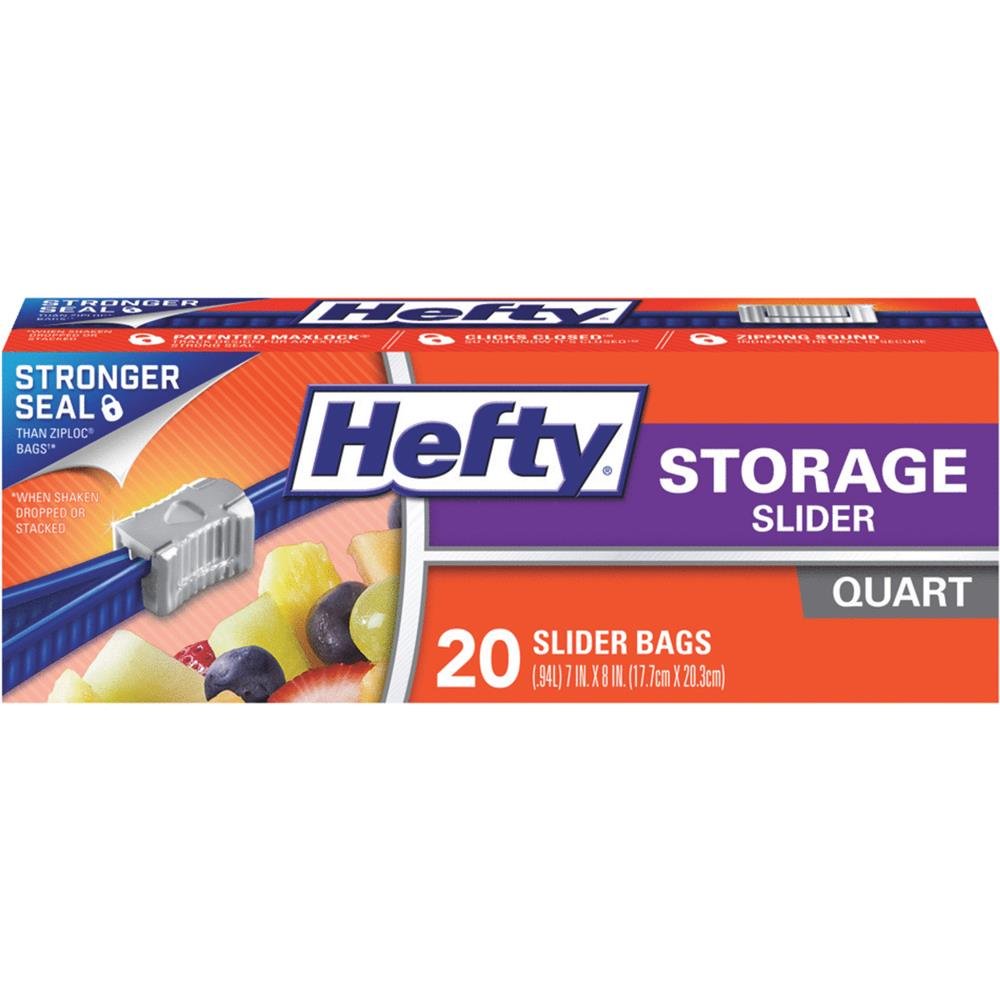 Hefty Zip Storage Bags Qt. 22 / Box