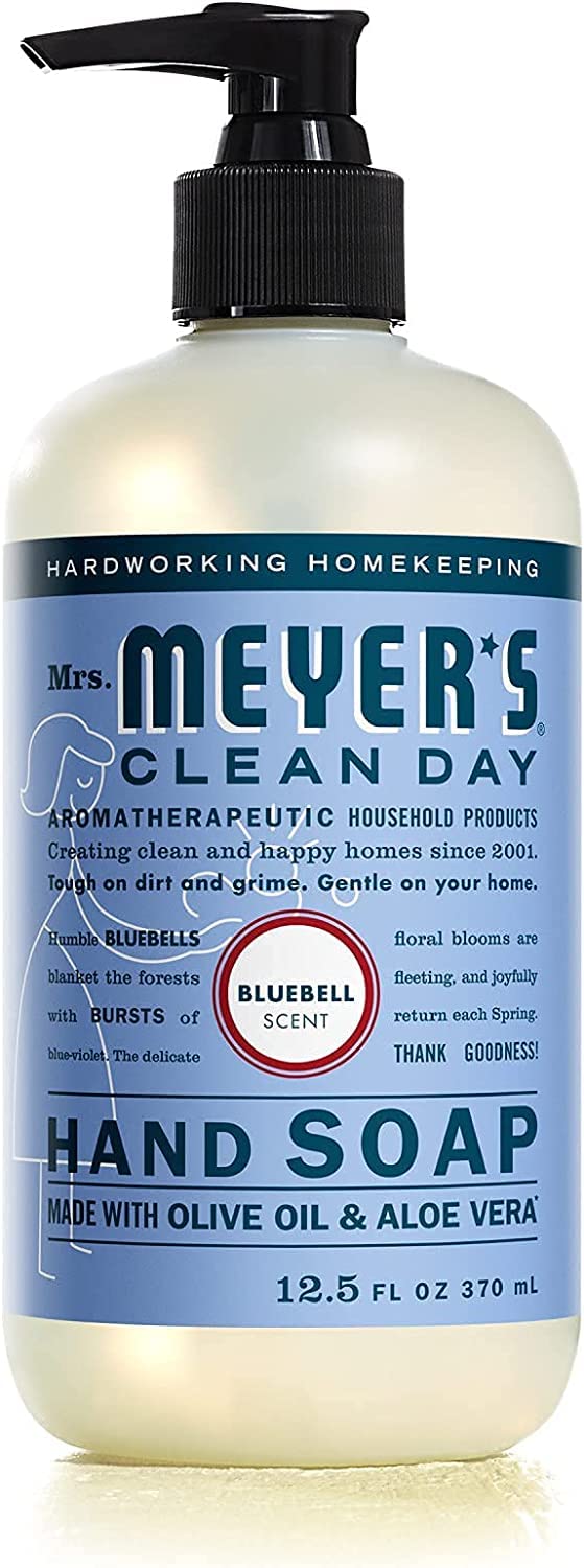Mrs. MEYER'S Kitchen Set, Dish Soap, Hand Soap, and Multi-Surface Cleaner, 3 CT (Bluebell)
