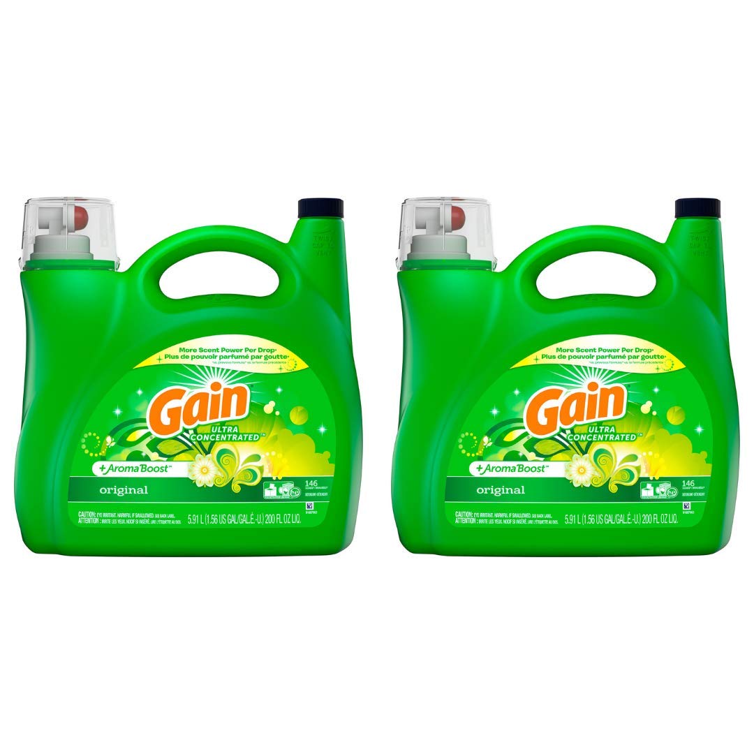 2 Pack High Efficiency Original Liquid Laundry Detergent, 146 Loads, Green