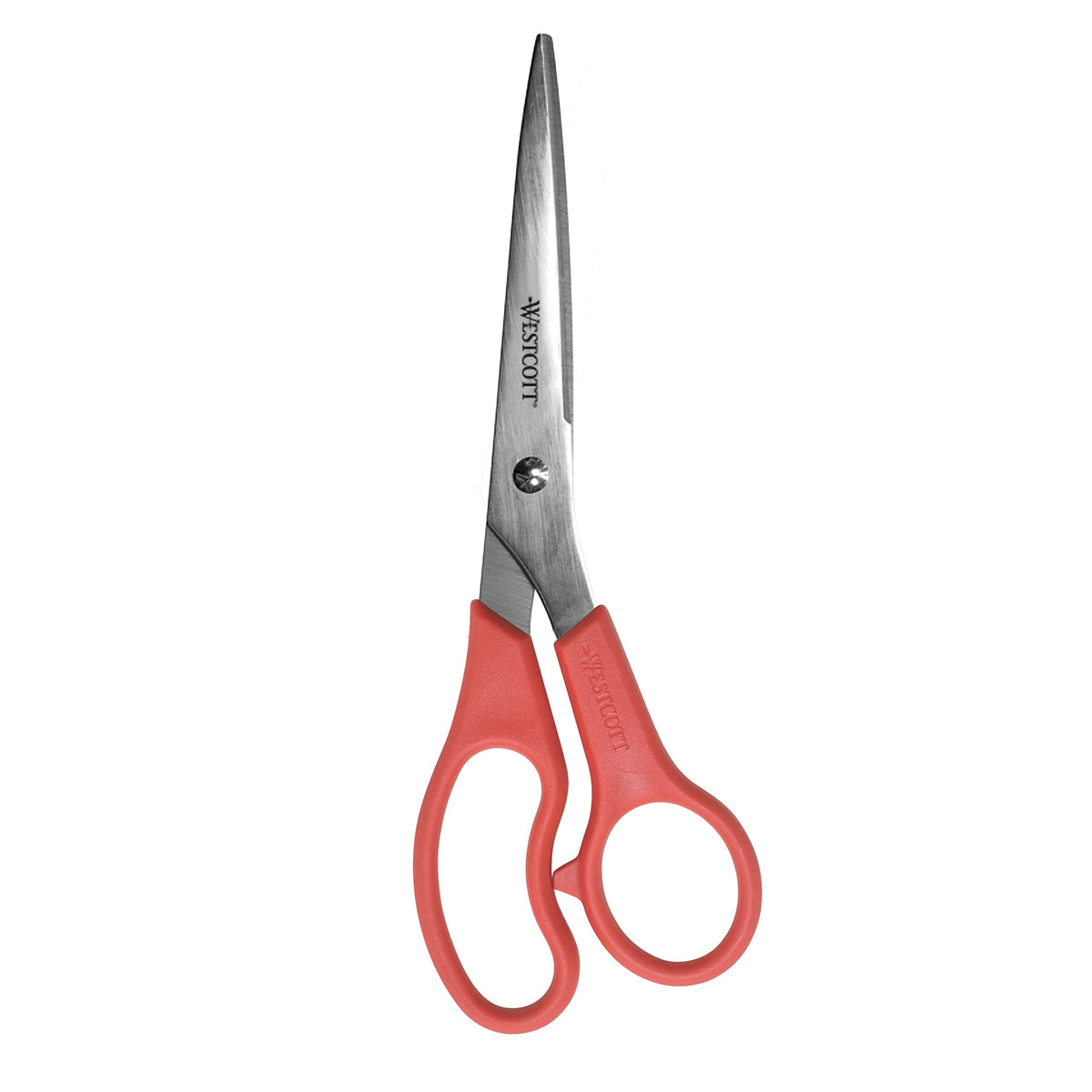 Westcott 8" All Purpose Value Stainless Steel Straight Scissors, Red