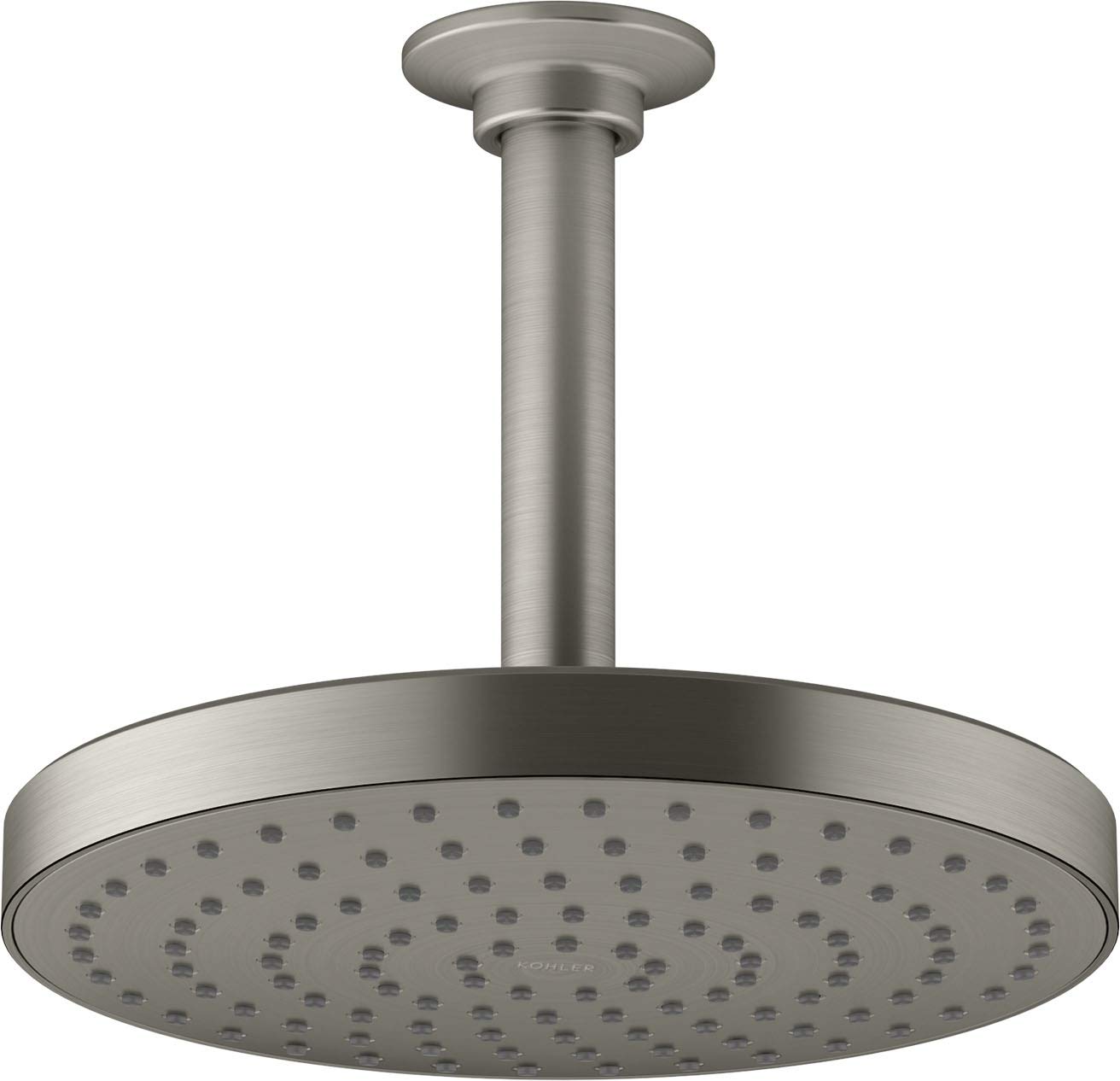 KOHLER 76464-G-BN Awaken 8 Inch Single-Function Rain SHOWERHEAD, 8" Fixed Round Rainfall SHOWERHEAD, 1.75 GPM, Vibrant Brushed Nickel