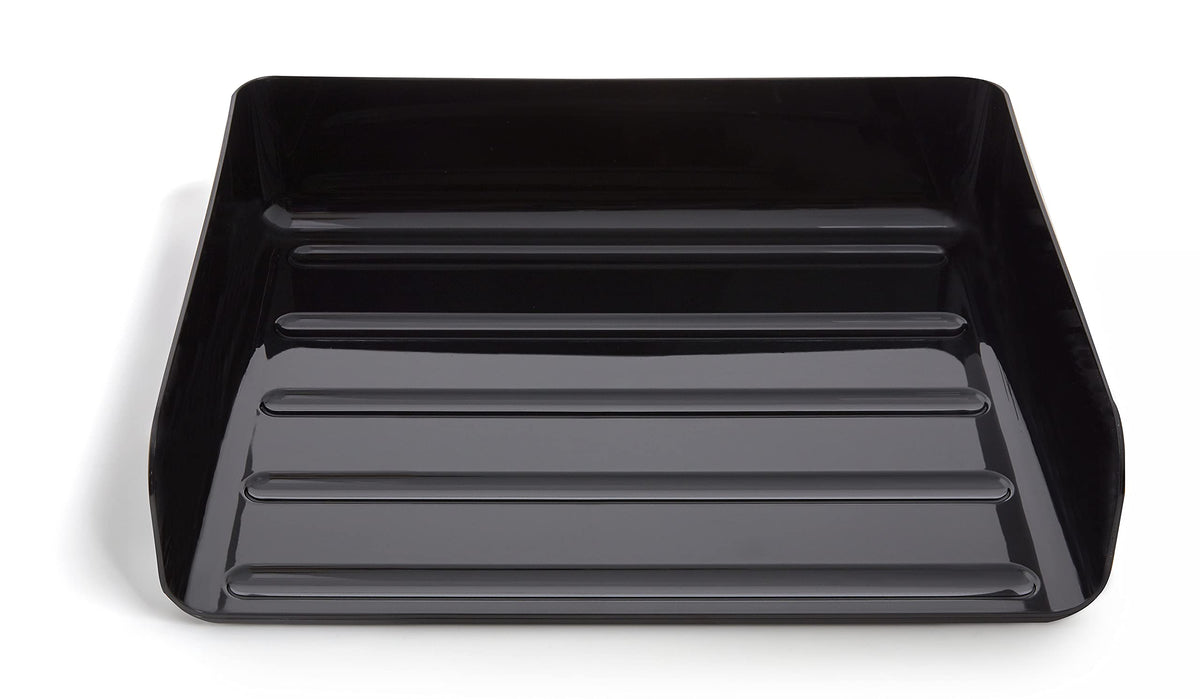 MyOfficeInnovations 24380815 Side Load Stackable Plastic Letter Tray, Blk