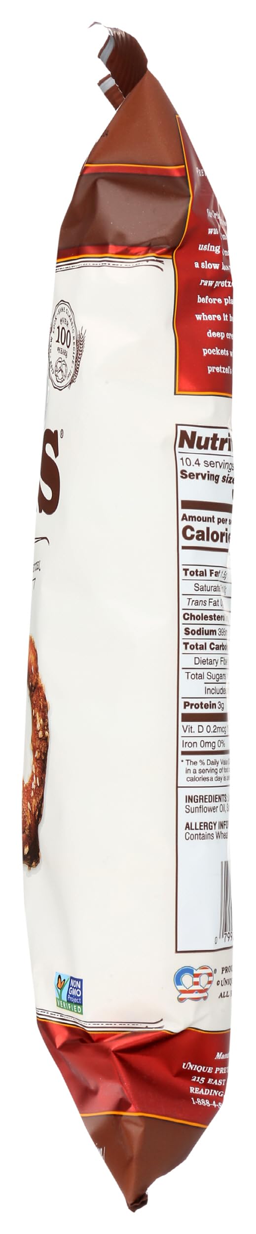 Unique Pretzels Splits, Original, 11 Ounce