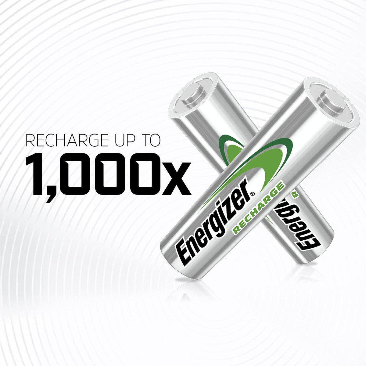 Energizer Rechargeable AA Batteries, Recharge Universal AA Battery Pre-Charged, 4 Count